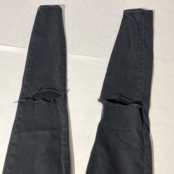Lovers and Friends Mason Hi-Rise Skinny black sz 24 open knee denim jeans - Picture 5 of 10